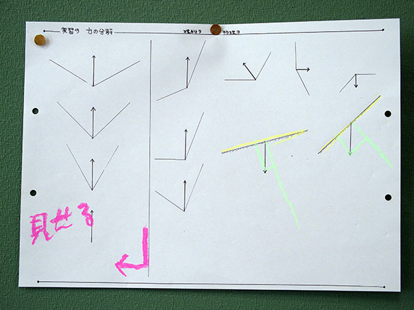 実習９ 力の分解 3年理科 物理学 Takaの授業記録18